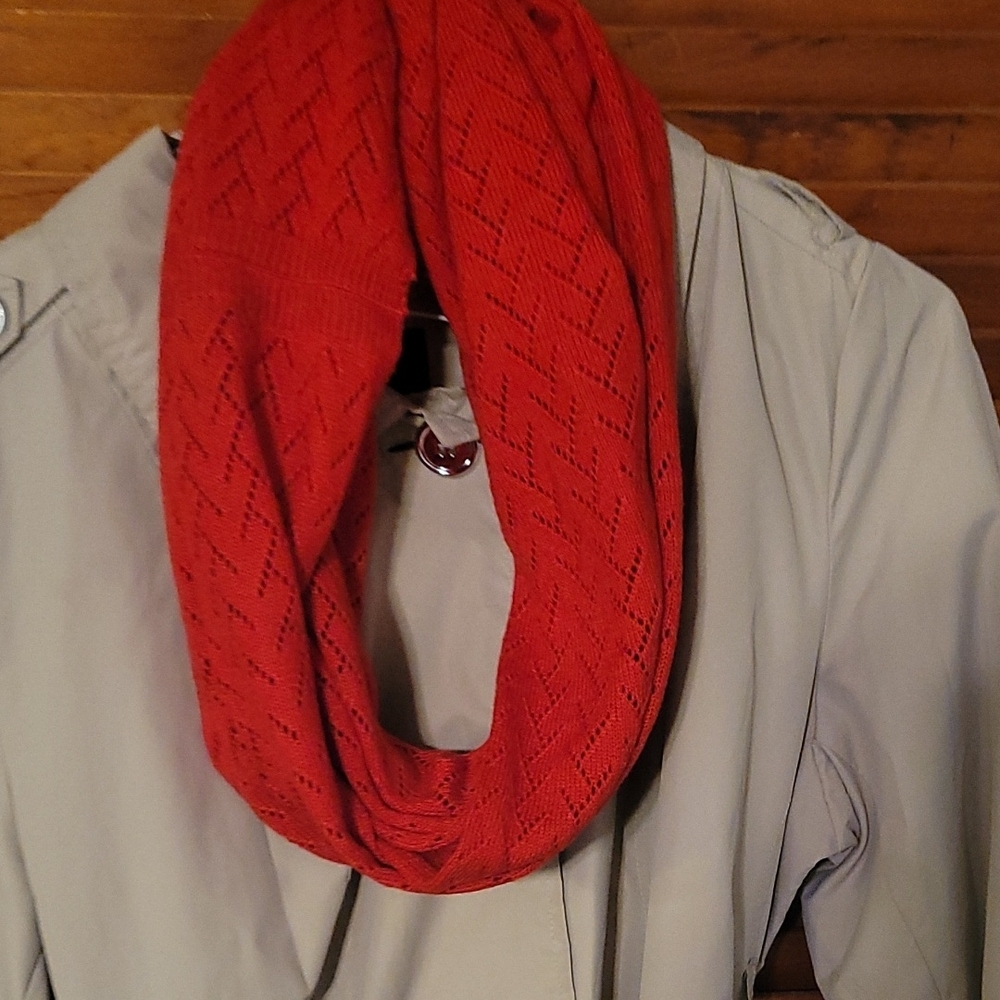 Red Knit Infinity Scarf
